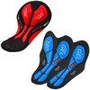 3 Packungen Radhose Gel gepolsterte Kissenpolsterung für Männer Frauen Fahrrad Unterwäsche Hosen (2 Blau & 1 Rot)