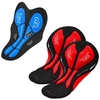 3 Packungen Radhose Gel gepolsterte Kissenpolsterung für Männer Frauen Fahrrad Unterwäsche Hosen (2 Blau & 1 Rot)