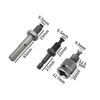 3-PCS Spannfutter-Adapter-Umbau inklusive Elektroschlüssel-Umbaubuchse,  Sechskantschaft,  Rundschaft