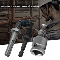 3-PCS Spannfutter-Adapter-Umbau inklusive Elektroschlüssel-Umbaubuchse,  Sechskantschaft,  Rundschaft