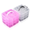 3 Schichten Kunststoff Leere Aufbewahrungsbox Nail art Strass Werkzeuge Schmuck Perlen Organizer Container Abnehmbare Make-Up Box