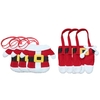 3 Sets von Weihnachten Santa Anzug Mäntel Hosen Stil Besteck Inhaber Gabel Messer Löffel Taschen Pocekts Set Weihnachten Dekor Orangen