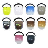 3-Snap Bubble Windschild Visier für Biltwell Gringo & Bonanza Motorradhelm