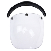 3-Snap Bubble Windschild Visier für Biltwell Gringo & Bonanza Motorradhelm