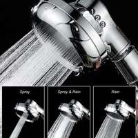 3 Sprüheinstellungen Duschkopf mit EIN / AUS-Pausenschalter Wassersparender Hochdruck-Handbrausekopf G1 / 2 Einstellbarer Badezimmer-Duschkopf Bad-Handbrausekopfwechsel