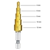 3 Stück / Set Sechskantschaft Hochgeschwindigkeitsstahl-Stufenkegel-Bohrer 3-12 mm / 4-20 mm / 4-12 mm Lochschneider mit Beutel