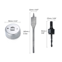 3 stücke / 6 stücke Kohlenstoffstahl Lochsäge Set Türschloss Installation Kit Metall Bohren Holz Bohrer Sphärische Professionelle Werkzeug für Schwere