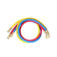 3 stücke 1/4 "SAE Universal R12 R22 R502 Manifold Manometer Sets Drei-farbe Lade schläuche für HVAC Klimaanlage Kühlmittel