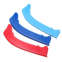 3 stücke Autos M Farbe Vorne Nierengitterstreifen Abdeckungen Dekoration für B-MW 3 Serie E90 E91 LCI 2009-2012 mit 12 Bars auf dem Grill