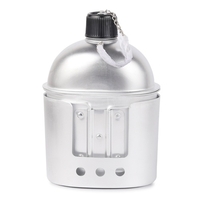 3 stücke Kochgeschirr Set Aluminium Military Kantine Tasse Holzofen Set mit Tasche für Camping Wandern Rucksack