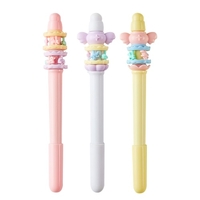 3 stücke Nette Dekompression Gelstifte 0, 38 mm Schwarz Tinte Stift Spaß Stressabbau Stifte Top Rotation Glattes Schreiben für Büro Schule Kinder Studenten Schreibwaren