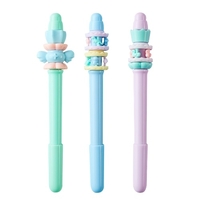 3 stücke Nette Dekompression Gelstifte 0, 38 mm Schwarz Tinte Stift Spaß Stressabbau Stifte Top Rotation Glattes Schreiben für Büro Schule Kinder Studenten Schreibwaren