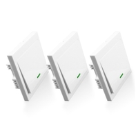 3 STÜCKE SONOFF Push Button Wand Lichtschalter Fernbedienung 1 Gang 86 Typ EIN / AUS Schalter Panel 433 MHz Wireless RF Fernbedienung Sender mit aufkleber Freie position Flexible Für hause Wohnzimmer schlafzimmer
