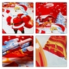 3 teile / satz Weihnachten Santa Bettwäsche Set Mikrofaser 3D Gedruckt Ausgestattet Bettlaken + Kissenbezug + Bettlaken Set Weihnachten schlafzimmer Dekorationen