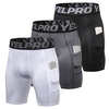 3 teile/satz Männer Compression Shorts mit Tasche Quick Dry Short
