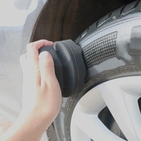 3-teiliger Reifenputz-Applikator 4 Zoll Langlebig Waschbar Wiederverwendbar Auto Detailing Schaumschwamm Reifenreiniger Schwarz