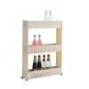 3-Tier Mobile Shelving Unit Organizer Ausziehbarer schlanker Aufbewahrungswagen