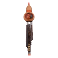 3-Ton C-Taste Hulusi Kürbis Kürbis Flöte Schwarz Bambuspfeifen Chinesisches traditionelles Instrument