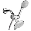 3-Wege-Hochdruckniederschlag Combo 5-stufiger Regenduschkopf und Handbrausekopf Schlauchhalterung Chrom poliert