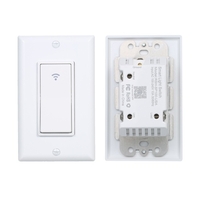 3-Wege Smart Light Dimmer Switch In-Wall WiFi Smart Switch Kompatibel mit Alexa und Google Assistant und IFTTT Kein Hub erforderlich Fernbedienung Neutralkabel erforderlich Schalter mit Zeitplan-Timer