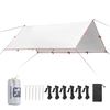3, 2x3m Markise Wasserdichter Planen Zeltschirm Schatten zusammenklappbar Camping Baldachin Ultraleichter Strand Sonnenschutz