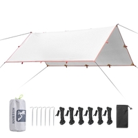 3, 2x3m Markise Wasserdichter Planen Zeltschirm Schatten zusammenklappbar Camping Baldachin Ultraleichter Strand Sonnenschutz