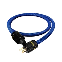 3, 3 ft HiFi-Audio-Stromkabel High-End-geflochtene Hülse Audiophiles Netzkabel 125 V 15 A mit vergoldetem 3-Stift-Stecker für CD-Player-Verstärker-Netzfilterlautsprecher