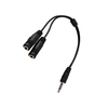 3, 5 mm 2-in-1-Audiokabel High-Fidelity-Audioadapterkabel 3, 5 mm Audio-Splitter-Kabel von Stecker zu Buchse für Telefon-Tablet-Laptop 20 cm