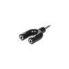 3, 5-mm-Audioadapter U-Typ-Audiokonverter Kopfhöreranschluss Headset-Mikrofonadapter für Mobiltelefon PC Laptop Schwarz