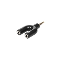 3, 5-mm-Audioadapter U-Typ-Audiokonverter Kopfhöreranschluss Headset-Mikrofonadapter für Mobiltelefon PC Laptop Schwarz