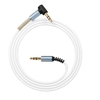 3, 5 mm Audiokabelbuchse Stecker auf Stecker 90 Grad rechtwinkliges Stereo-Autotelefon Laptop Audio-Verlängerungskabel,  weiß