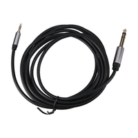 3, 5 mm auf 6, 5 mm Audiokabel 3, 5 mm auf 6, 5 mm Stecker auf Stecker Verbindungskabel Aluminiumlegierungsgehäuse für Telefon Laptop Stereo 0, 3 m Schwarz