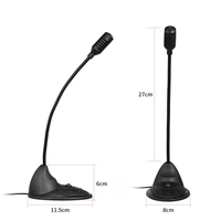 3, 5-mm-Desktop-Mikrofon Computermikrofon Schwanenhals Omnidirektionales Mikrofon für Konferenzvorträge Voice Chat