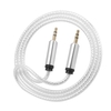 3, 5 mm Klinke Auxiliary Audiokabel Stecker auf Stecker Auxiliary Audiokabel für Auto / Telefon / Laptop,  Silber