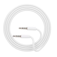 3, 5-mm-Klinkenstecker AUX-Audiokabel Stecker auf Stecker Stereo-Audio-Verlängerungskabel,  weiß