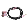 3, 5 mm Metall verdrahtete Kopfhörer In-Ear-Headset Stereo Musik Smartphone Kopfhörer Ohrhörer In-Line-Steuerung Freisprecheinrichtung mit Mikrofon Schwarz