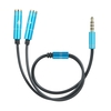 3, 5 mm TRRS-Stecker auf 2 weibliche Audiokabel Kopfhörer-Splitter 3, 5 mm Y-Splitter für Headset-Mikrofon kompatibel mit Telefon/Tablet,  Rose Rot