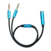 3, 5 mm TRRS-Stecker auf 2 weibliche Audiokabel Kopfhörer-Splitter 3, 5 mm Y-Splitter für Headset-Mikrofon kompatibel mit Telefon/Tablet,  Rose Rot