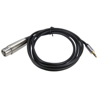 3, 5 mm zu XLR-Audiokabel 3, 5 mm Stecker zu Kanone Buchse Gitarrentelefon Soundkartenmischer Anschlussleitung 1, 5 m Schwarz