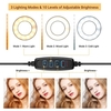 3, 5-Zoll-Mini-LED-Ringlicht Clip-on-Videokonferenzleuchte 3 Beleuchtungsmodi Dimmbar USB-betriebener flexibler Arm Design für Live-Streaming Online-Video-Selfie-Make-up-Vlog-Meeting