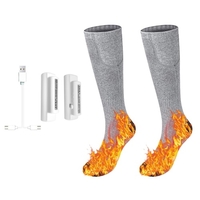 3, 7 V beheizte Socken Fußwärmer Elektrische Heizsocken Waschbare Batterie Beheizte Socken für das Winterskifahren Wandern Angeln Reiten