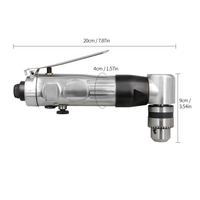 3/8 "Druckluftbohrer umkehrbar drehen Luftwinkelbohrmaschine rechtwinklig Druckluftbohrmaschine Druckluftbohrmaschine umkehrbares Luftbohrwerkzeug für das Lochbohren