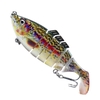 3, 9 in / 0, 6 oz Angelköder für Bassforellen 6-Segment-Hartkörperköder mit Drillingshaken Life-Like Swimbait Mehrgelenk-Angelköder 3D-Augen Künstliche Köder Kurbelköder