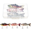 3, 9 Zoll / 0, 6 Unzen Bionic Multi Jointed Hard Bait S Swim Action Angelköder mit Tackle Box 6 Segment Angelköder Lebensechte künstliche Angelköder mit Drillingen