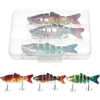 3, 9 Zoll / 0, 6 Unzen Bionic Multi Jointed Hard Bait S Swim Action Angelköder mit Tackle Box 6 Segment Angelköder Lebensechte künstliche Angelköder mit Drillingen