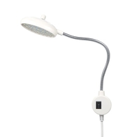 AC110-250V 1W 21LEDs Nähmaschine Lichtlampe Drehbarer Knopf Dimmbar Einstellbare Helligkeit Feste Basis Flexibler biegbarer Schlauch Schwanenhals Design für Hausarbeit Haushaltsaufgaben Aufgaben
