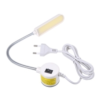 AC110-250V 6W COB Nähmaschine Lichtlampe Feste Basis Flexibler biegbarer Schlauch Schwanenhals Design für Hausarbeit Haushaltsaufgaben Aufgaben