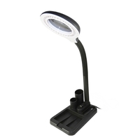 AC110V 6W 40 LEDs 5X / 10X Lupenglas-Schreibtischlampe mit Gadget-Speicherdesign