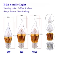 AC110V 8W B22 LED Kerze Lampe Licht Silber Rawai Blase dimmbar Kronleuchter Lampe praktische dekorative energiesparende Home Beleuchtung Leuchte weiß