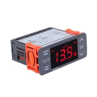 AC220V Digitaler LED-Temperaturregler Touch-Tasten ° C / ° F Heizen und Kühlen Thermostat 10A 1 Relais mit NTC-Sensor